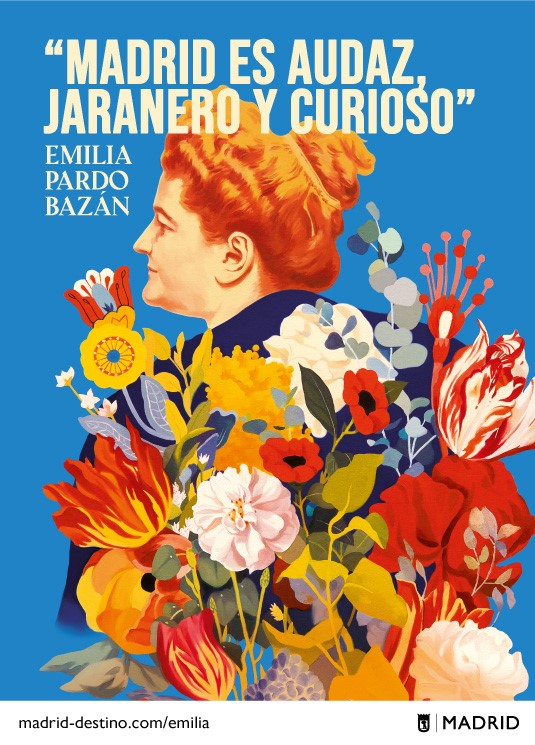 Cartel  del centenario de Emilia Pardo Bazán 