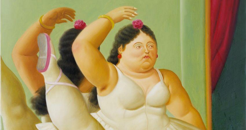 Fernando Botero: "Bailarina en la barra" (2001, óleo sobre lienzo)