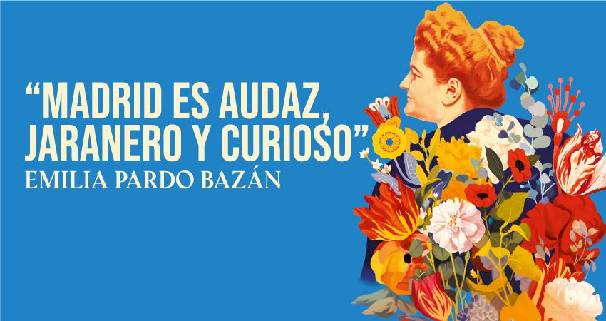 Cartel del centenario de Emilia Pardo Bazán