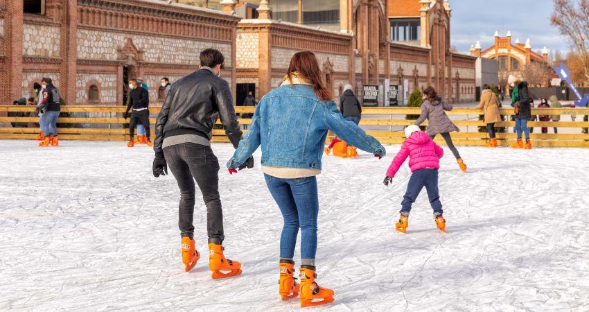 Pista de hielo de Matadero Madrid durante las anteriores Navidades